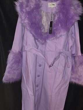 Fashion Nova Lavender Nights In Paris Faux Fur Coat